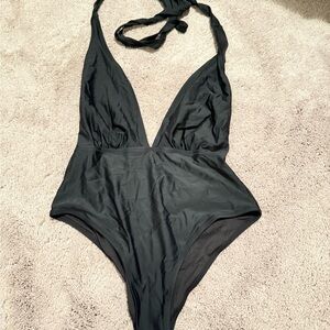 Stylish Black  One Piece Swimsuit